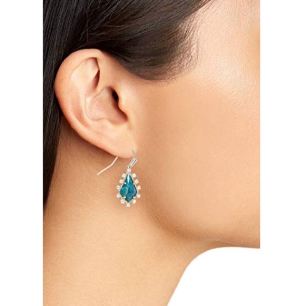 NWT Kendra Scott Aqua Juniper drop earrings - Picture 2 of 6